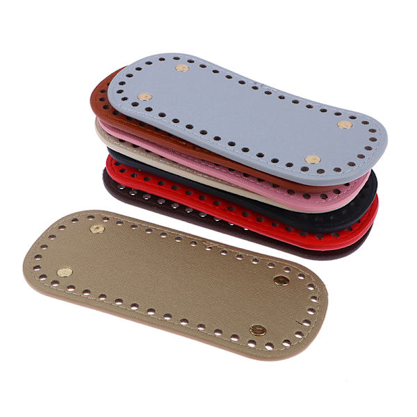 1Pc Oval Langbunn For Strikket Veske PU Skinnveske Håndlaget Bo Silver