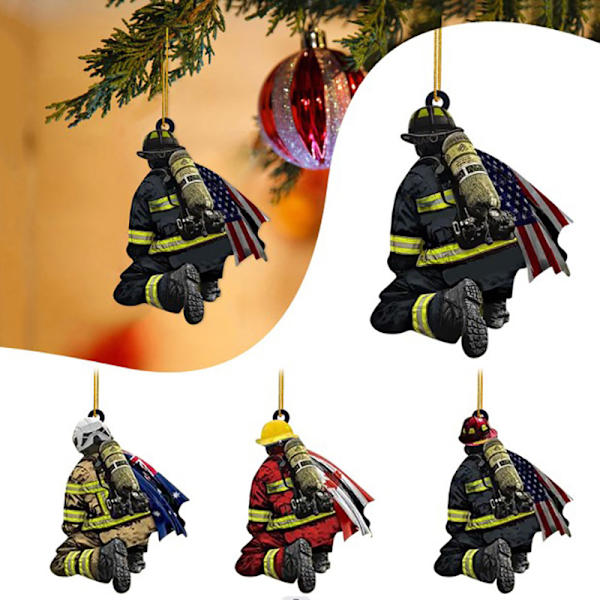 Henkilökohtainen palomies Palomies auton koristelu riipus Fire Pe A9