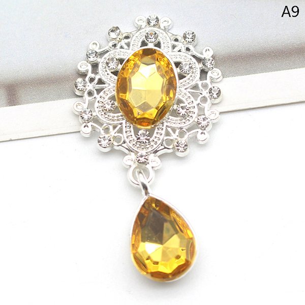 Kiiltävä rintakoru 45*25mm Crystal Asusteet Muoti Upea ke A19