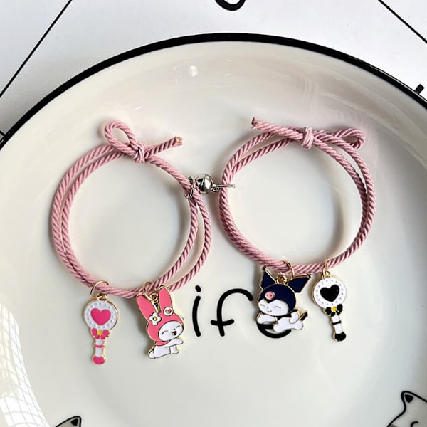 1 pari Sanrio Asusteet Rannekoru Kuromi Melody Magnetic Rubbe A5