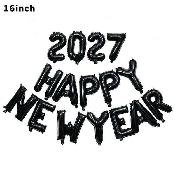 2027 Nummerballoner 16 tommer Stor Nummer Folieballon 2027 Nytår A2
