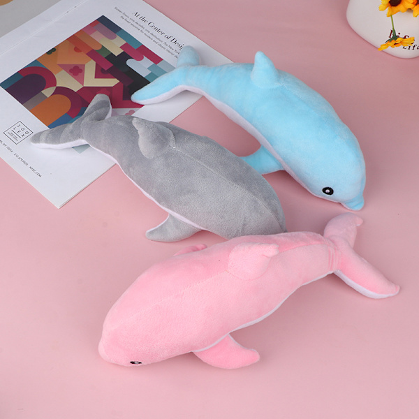 Nye 30 cm herlige delfinplysjleker utstoppede myke e dyredukker Pink