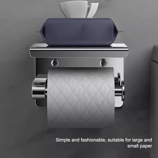 SUS 201/304 rustfrit stål badeværelse og køkken toiletpapirholder Silver B