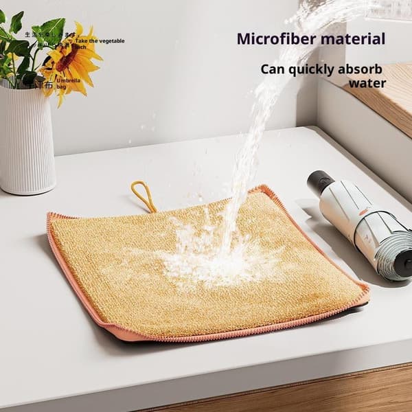 Mikrofiberparaply Stark Vattenabsorption Förvaringsväska Vikbar A1