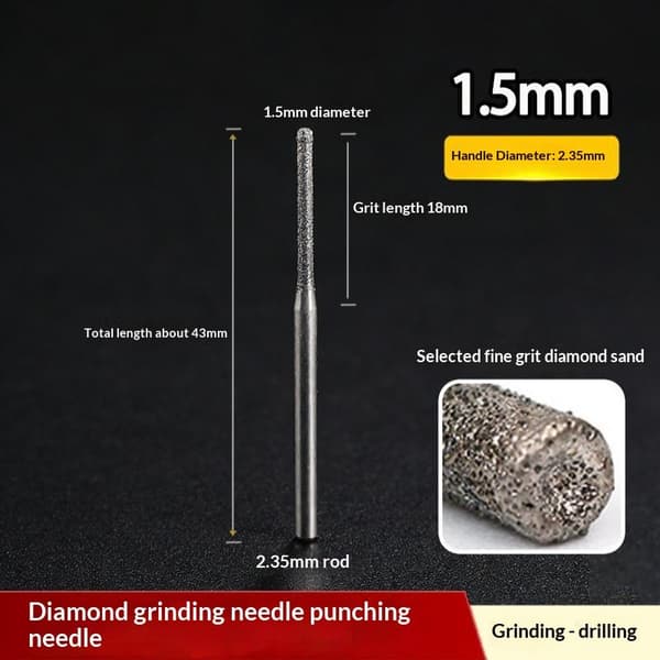 5 stk. Mini Diamant Cylindrisk Fil Lille Diameter Broaching Fil A1