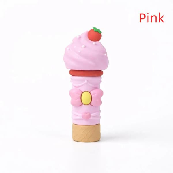 1 stk. iskremformet mini fin tåkesprayflaske med sløyfe Pink