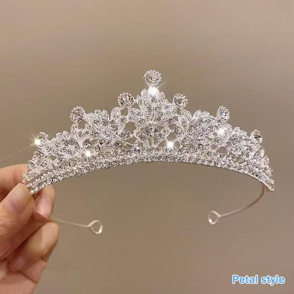 Krystal Dronning Tiara Rhinestone Pandebånd Prinsesse Krone Hår Tilbehør A13