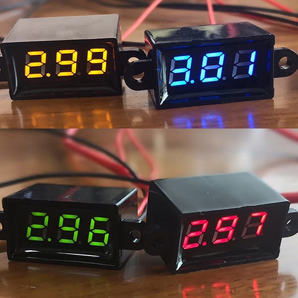 DC 3.0V-30.0V 12V LED-display Digital Bilvoltmeter Fordon Yellow