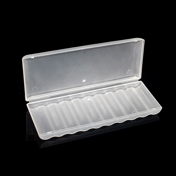 10 fack transparent plastbatteriförvaringslåda hård behållare AAA