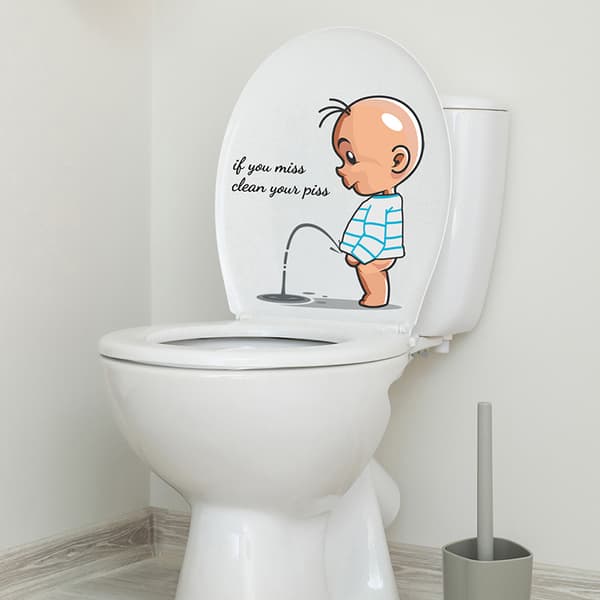 Hauskat WC-varoitustarrat lasten virtsaamiseen WC-kansi 30*30cm
