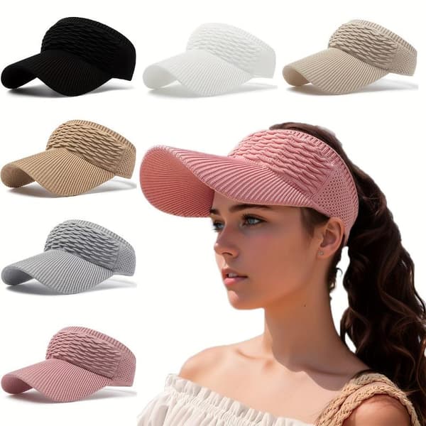 Modeveckad design Enfärgad hatt med stor brätte Utomhus Elasti A6