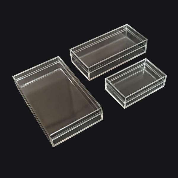 Mini rektangulær æske gennemsigtig plast slik smykker pakke b7f3 | Fyndiq