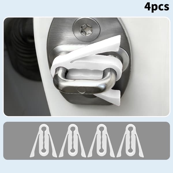 Bildørdemper Universal Bildørlås Lydisolert Død White 4pcs