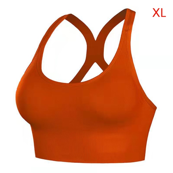 Sports Bra Women Underwear Women's Shapers Bra Anti-sweat Breat Orange XL