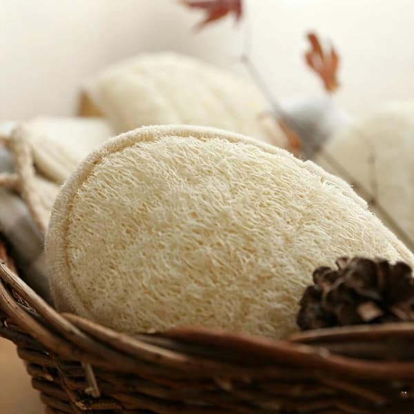 Oval Naturlig Luffa Loofah Pad