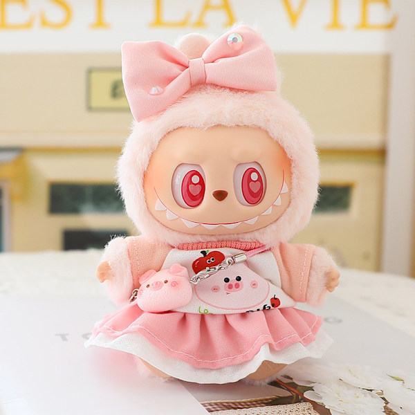 6 Kläder för Labubu Dockor Tillbehör Stilfull Kawaii Ou A3