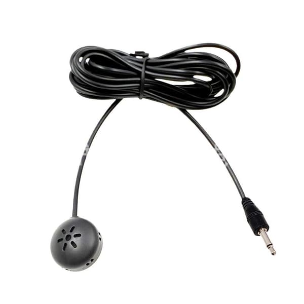 1 stk. mini 3,5 mm kablet mikrofon for bilstereo eller håndfri mikrofon 2 section Elbow