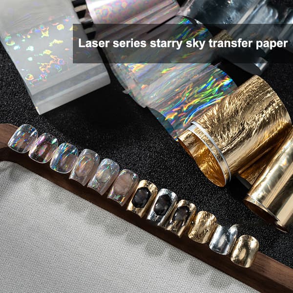 6/10 rullar Stjärnhimmel Transfer Foils Aurora Glaspapper Folie N B