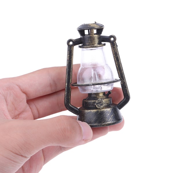 Dukkehus Mini Glødende petroleumslampe Væglys LED-belysning