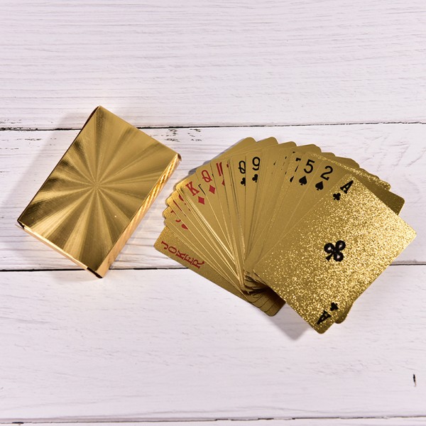 Vattentät plastspelkort Collection Gold Diamond Poker gold