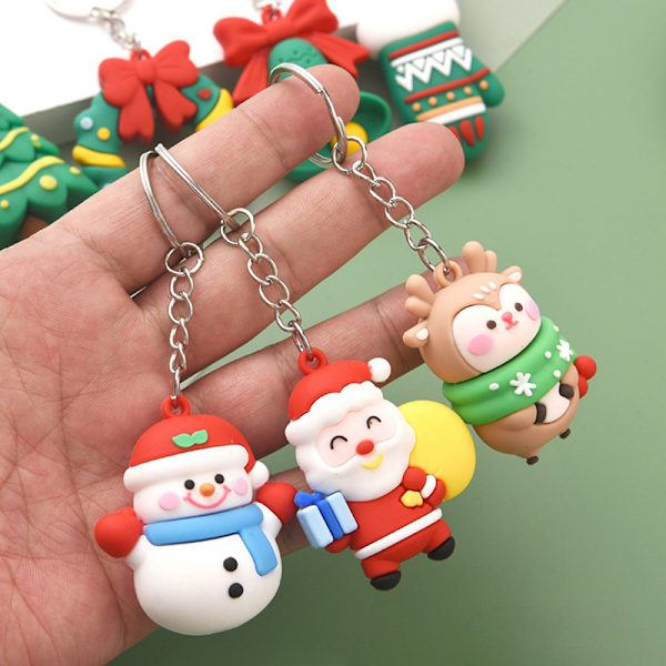 Julserie Tomte Julgran Nyckelringar För Ryggsäck A9