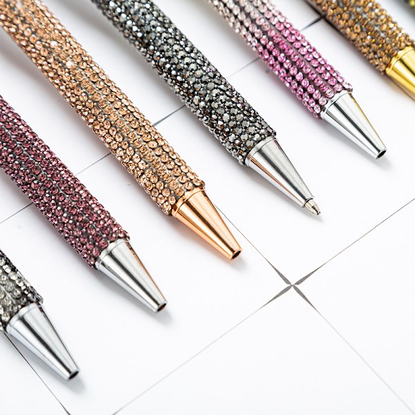 Tryk Metal Kuglepenne Diamant Multi-farve Gavepen Creativ A8