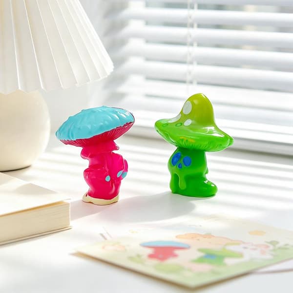 Mini Halloween Svampe Spøgelse Harpiks Figurer Med Farverige e D A2