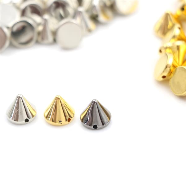 100 stk 10 mm stud Rund Spike Rivet Craft Bag Lær DIY Black