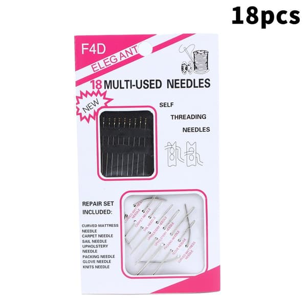 Rustfrit Stål Store Øje Håndsyning Nåle Sæt Til Syning Broderi 80Pcs
