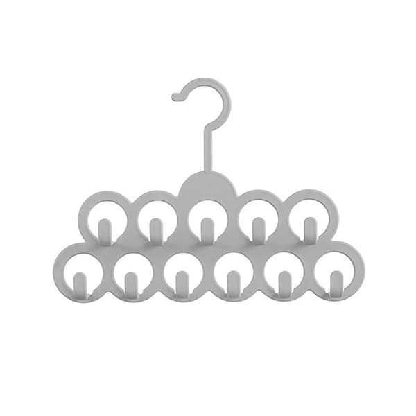 11 hål Kläder Slips Bälte Sjal Halsduk Hängare Display Organizer H White