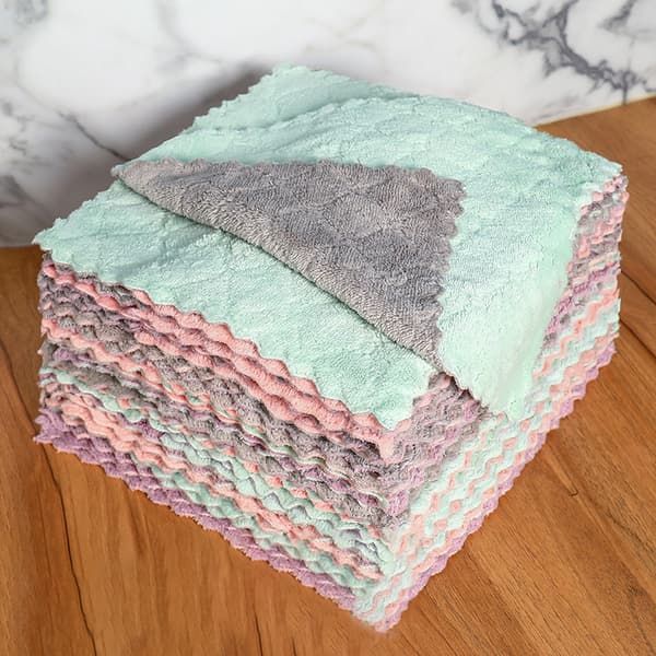 To-farvet absorberende klud pink