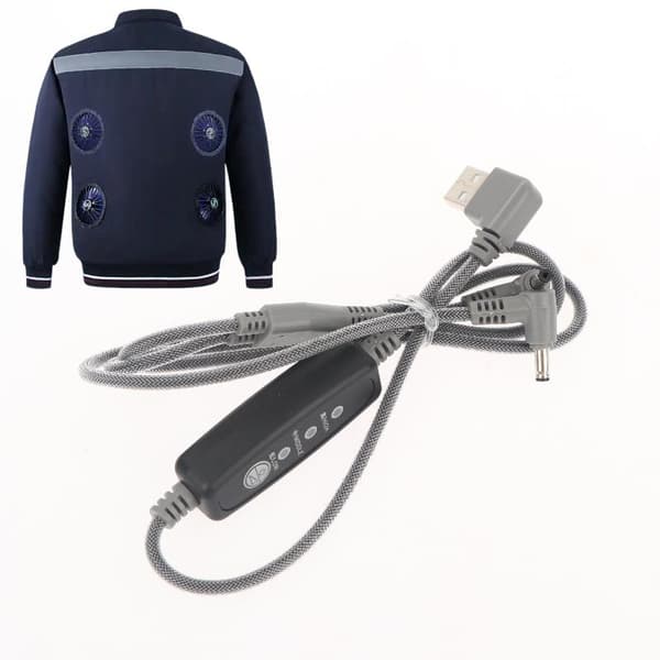1 st fläktväst DC-linje luftkonditionering arbetskläder fläkt 3-vägs C USB direct cable