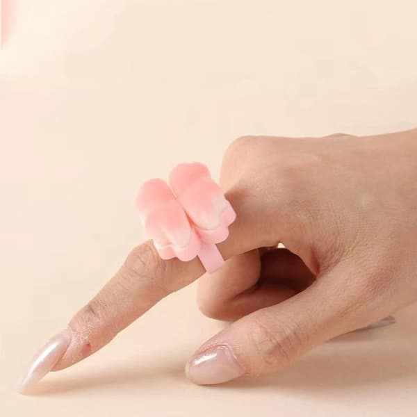 Manikyr Dammrengöringsborste Fingerring Mjukt Hår Nagellack A1