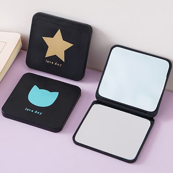 Sammenleggbart sminkespeil Mini Square Makeup Sminkespeil Portabl A1