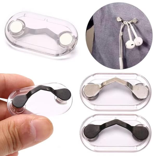 Holdbar multifunktionel magnetisk klips til solbriller, briller, badge Black