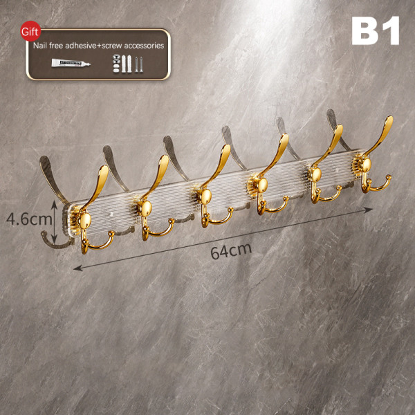 Självhäftande väggkrokar Akryl badrumskrokar för att hänga vatten B1
