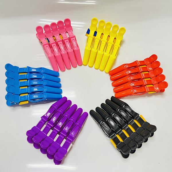 5kpl Muoviset hiusklipsit Kampaamopidikkeet Claw Section Alligat Red