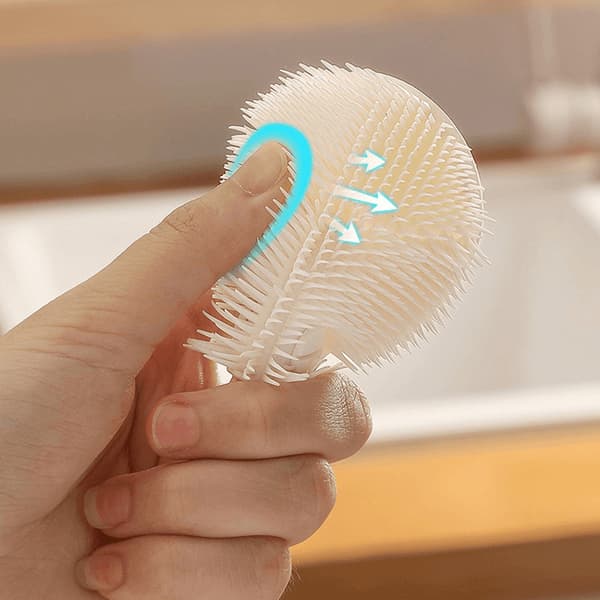Silikonekopbørste Kopskrubber Glasrenser Flaske Glaskop White