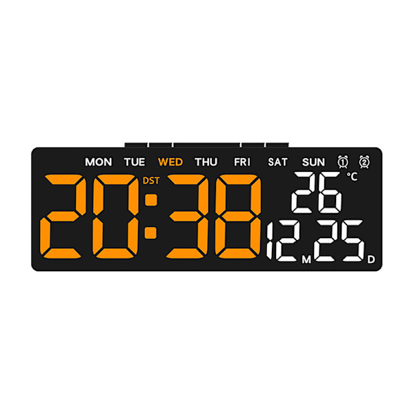 Digitala väggklockor LED väckarklocka stor display bordsklocka W Blue