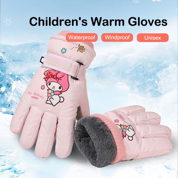 Sanrio Melody Kuromi Vinter Børnefleecehandsker Udendørs Varme A2