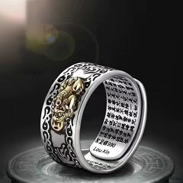 Feng Shui PIXIU Charms Ring Amulet Rigdom Lucky Carving