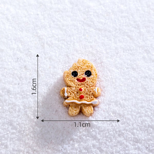 Mini Julepynt Gingerbreadmand Snemand Mikrolandskab A9
