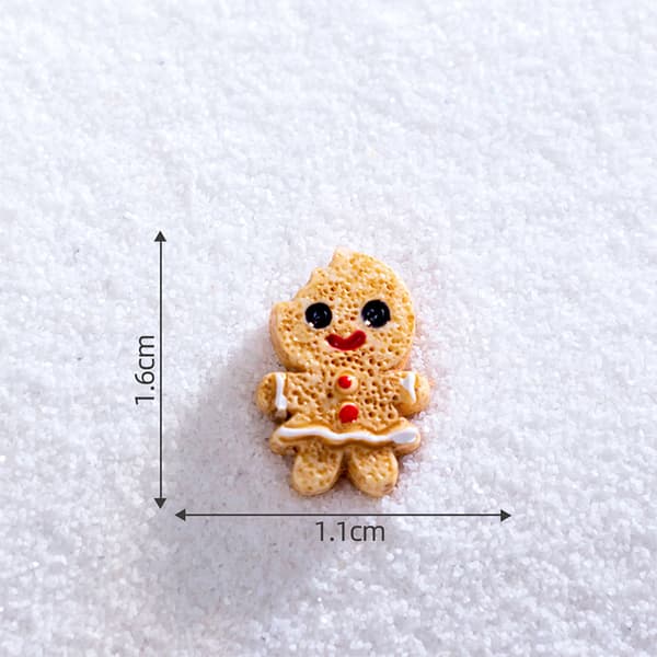 Mini Julgranspynt Pepparkaksgubbe Snögubbe Mikrolandskap A10