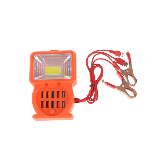 1 stk 12V 24V til 5V 3.4A 10USB-port strømadapter med batteri C A