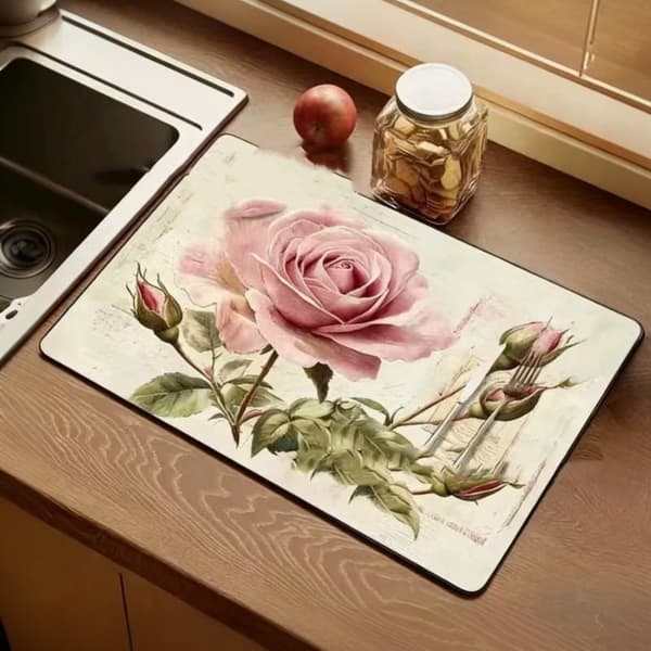 1 stk superabsorberende matte, sklisikker drenerende kaffeoppvaskmatte A5