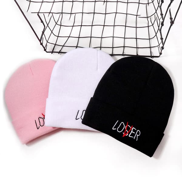 Vintermössor för unisex mössor stickade mössor varmare Bonne White