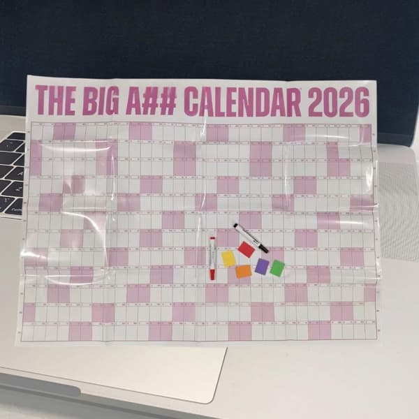 Stor 2026 Kalender Planlægger Ark Tidsplan Planlægger Mål 365 D Pink