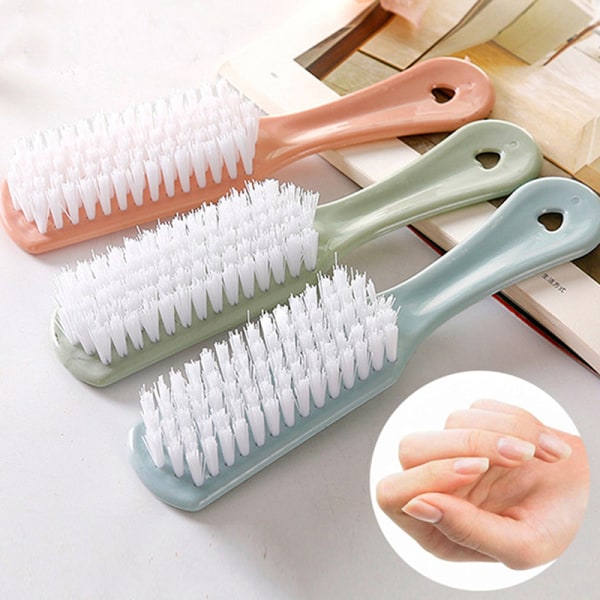Plast Nail Art Brush Multifunksjonell vaskebørste Skobørste 10PCS