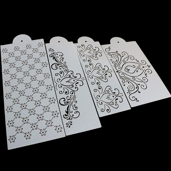 Princess Lace Cake Cupcake Stencils Fleksible Craft Stencils 4 P