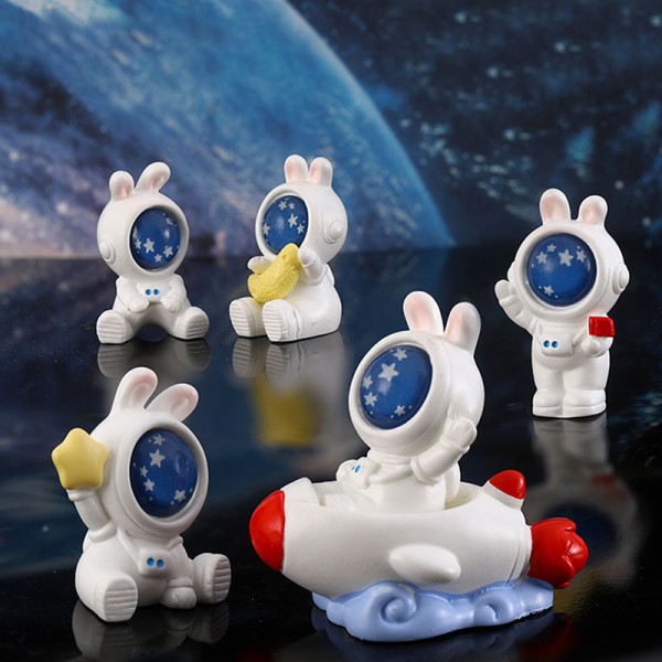 Space Miniature Bunny Figure Craft Home Desktop Decoration A A1